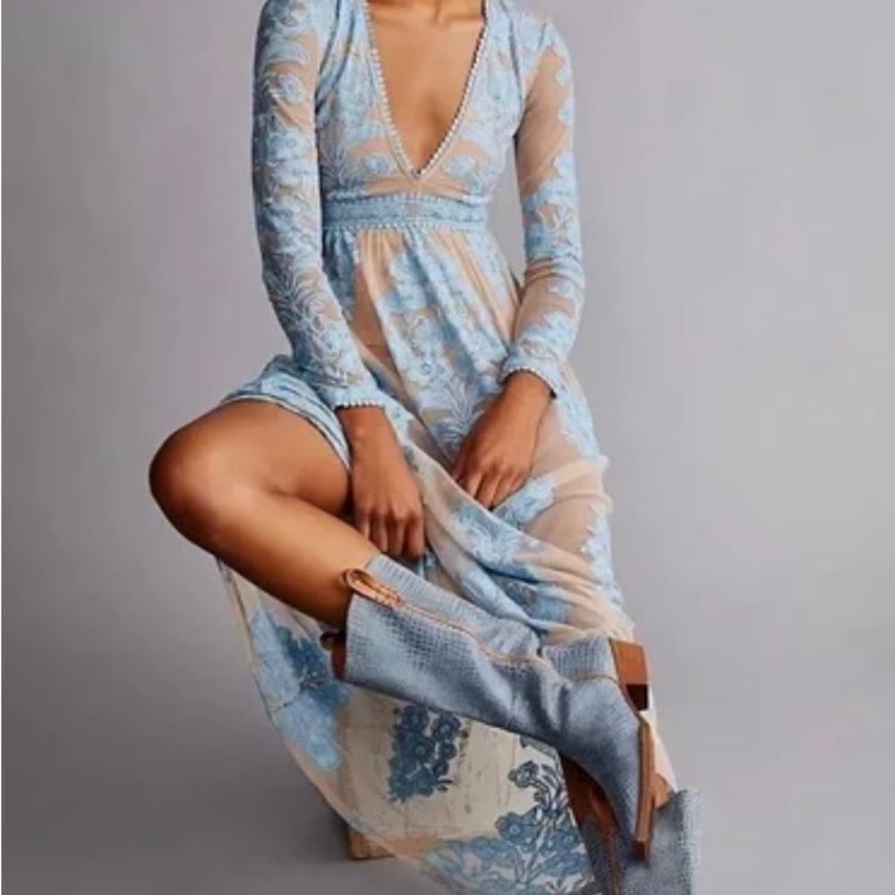 NWT For love and Lemons Temecula maxi dress size XS and S NWT MSRP$298 - Picture 3 of 12